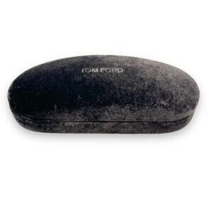 Tom Ford chocolate brown velvet sunglass eyeglass clamshell hard case